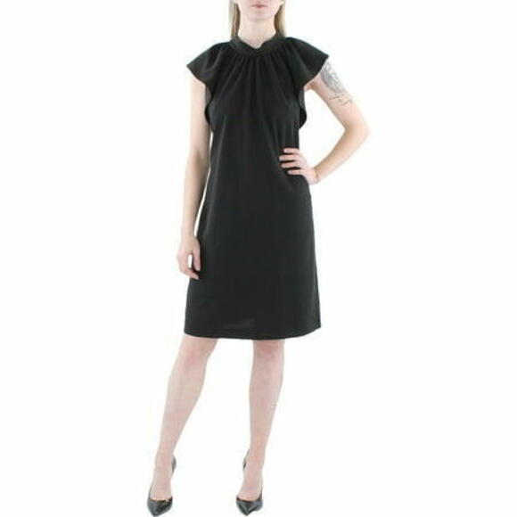 Calvin Klein Women's Black Party Mini Shift Dress 4 NWT - Picture 2 of 6